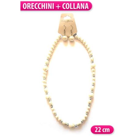 COLLANA E ORECCHINI CON PERLE