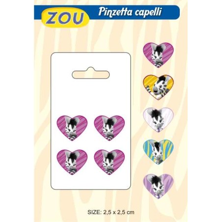 ΜΊΝΙ ΠΈΝΣες 4 PCS ΚΑΡΔΙΆ ΖΈΒΡΑ ZOU