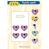 MINI PINZE 4 PZ CUORE ZEBRA ZOU