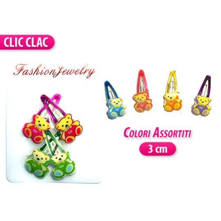 HAGA CLIC EN CLAC 4 PCS. BEAR COLORS ASS