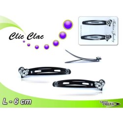 CLIC CLAC C/CUORE STRASS 2PCS