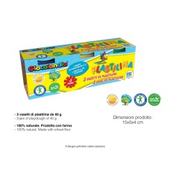 3 TARROS DE PLASTILINA 40 GR