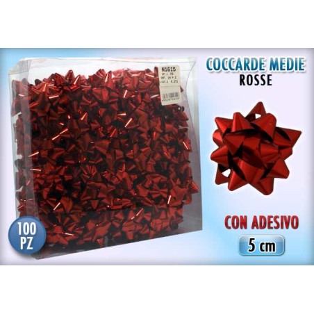 COCCARDA 3 MIS. ROJO 100 PZ.     Ns