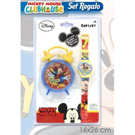 DESPERTADOR + RELOJ DE PULSERA MICKEY