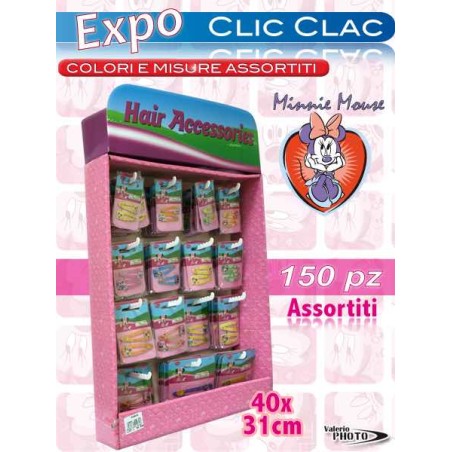 EXPO CLIC CLAC 1 PAR MINNIE 150 UDS.