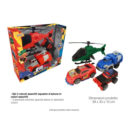 SET 3PCS HELICÓPTERO CAMIÓN MÁQUINA