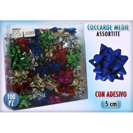 COCCARDA 3 MIS. MULTICOLOR 100 PC.   Ns