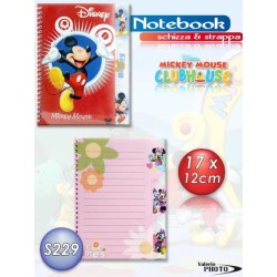 NOTEBOOK 5MM MICKEY 17X13...