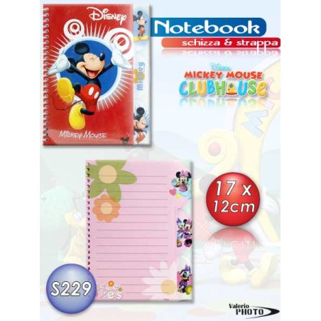 NOTEBOOK 5MM MICKEY 17X13 AS1260 NS