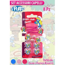 SET ACCESSORI CAPELLI PUFFI