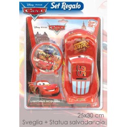 SET SVEGLIA + SALVADANAIO CARS