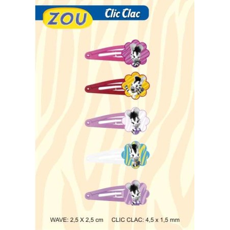 CLIC CLAC METAL CORRUGADO ZEBRA ZOU