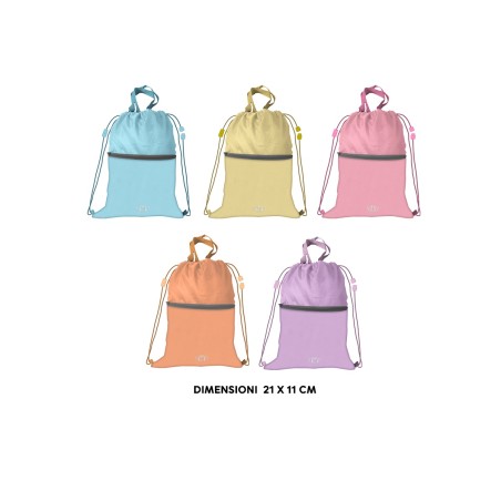 MOCHILA BAG C/POCKET 44*33 COLORES PASTE