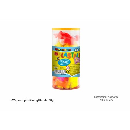 PLASTICINE 25 PCS 500GR GLITTER