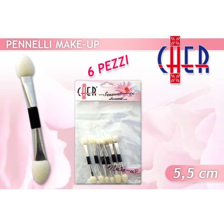 DOUBLE EYESHADOW BRUSHES 6 PCS.  Ns