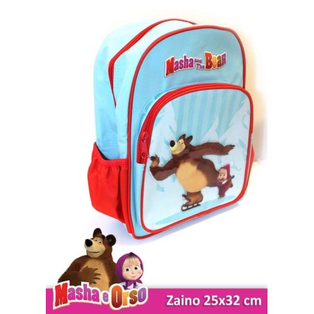 ZAINO 31 cm 2 CREMALLERA MASHA BOY