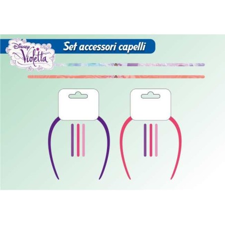 SET CERCHIETTO ED ELASTICI VIOLETTA 0082