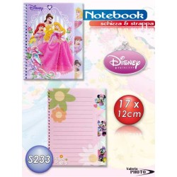 NOTEBOOK 5MM PRINCESS 17X13...