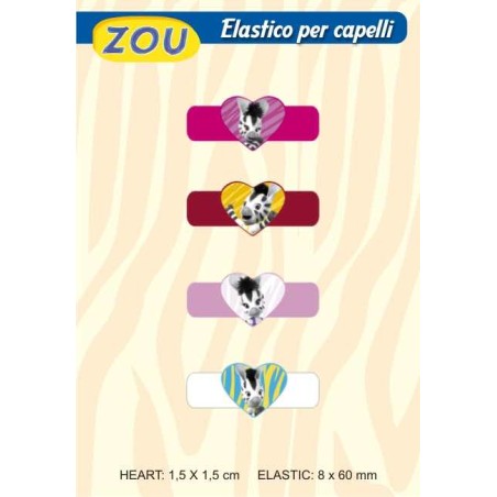 MINI POLSINI 4 PZ CUORE ZEBRA ZOU