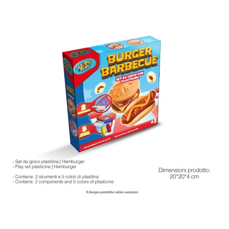 HAMBURGUESA ENLATADA DE PLASTILINA 20*20