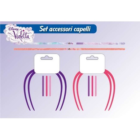 SET 2 CERCHIETTI ED ELAS. VIOLETTA 0090