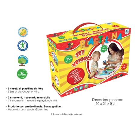 JUEGO DE VEHÍCULOS DE PLASTILINA