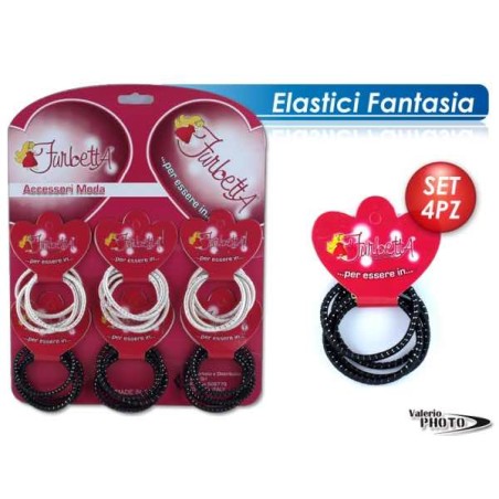 ELASTICI CAPELLI BNCO/NER CART DA24PZ NS