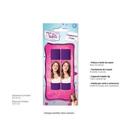 COLLA STICK 8 gr 2pz VIOLETTA