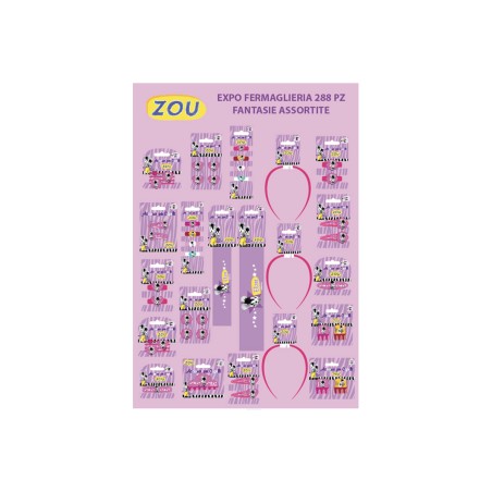 DISPLAY C CLASPS 288 PCS ZEBRA ZOU