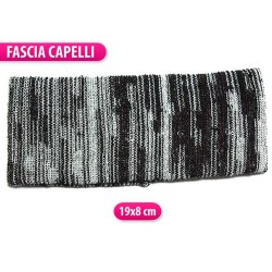 FASCIA PER CAPELLI NERA/BIANCA